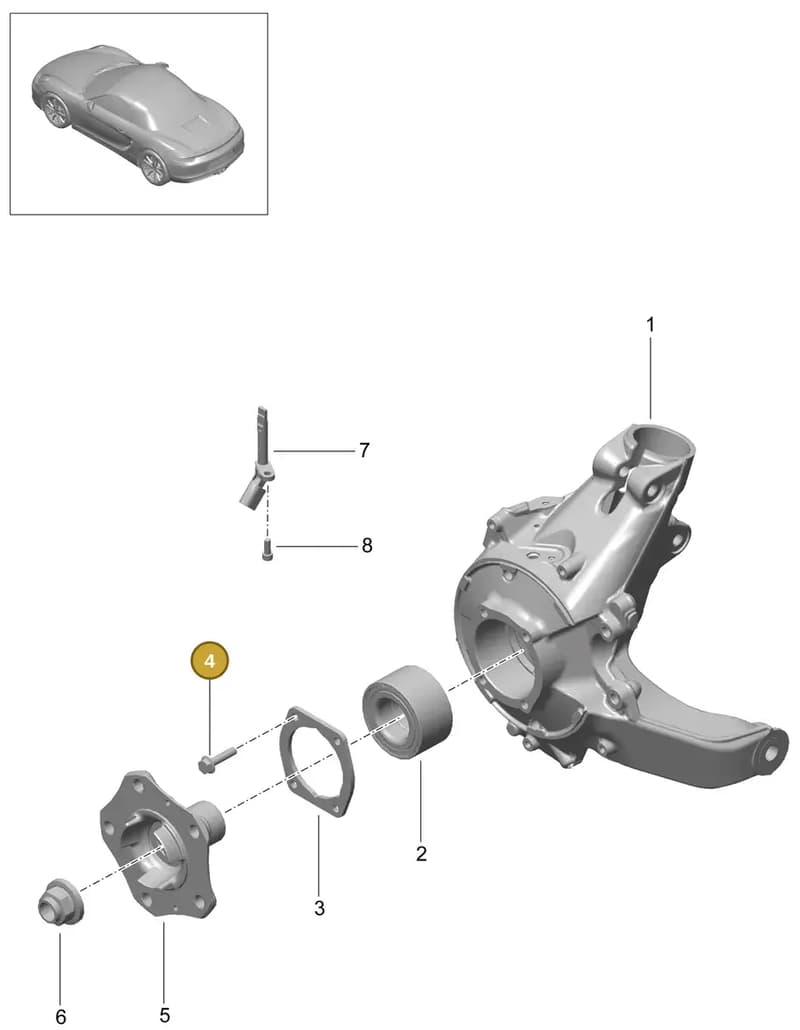 99633295700 — Porsche Boxster (2012-2016) diagram p39501000, position 4+14