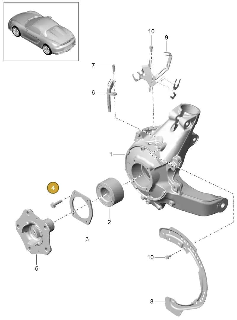 99633295700 — Porsche Boxster Spyder (2015-2016) diagram p46501000, position 4