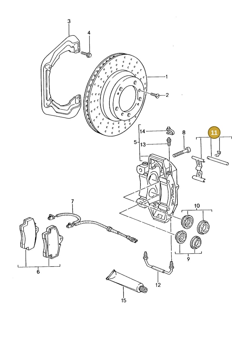 99635195901 — Porsche GT3 RS (1998-2005) diagram p22603000, position 11