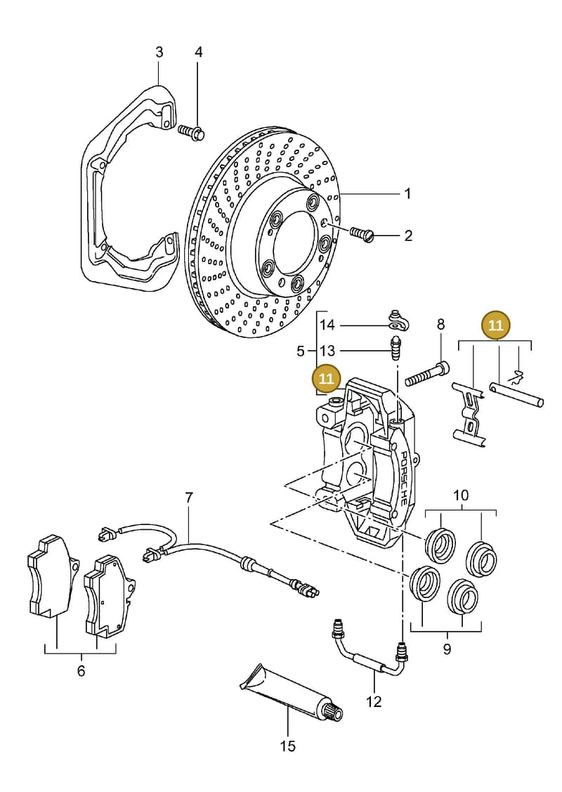 99635195901 — Porsche Turbo (2000-2005) diagram p23603000, position 11