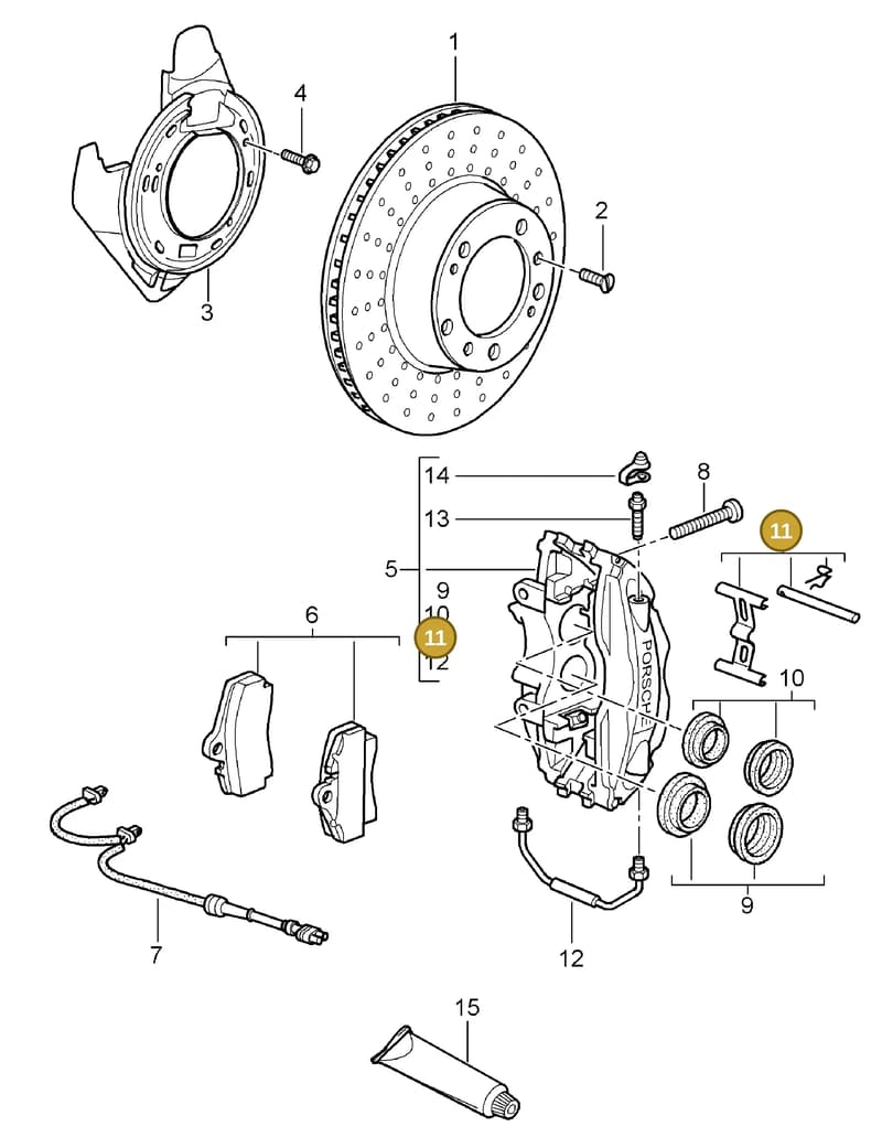 99635195901 — Porsche Boxster S (2004-2008) diagram p27603000, position 11