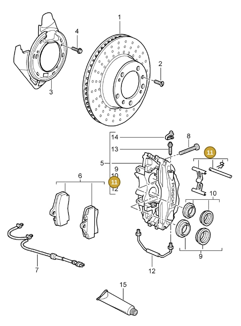 99635195901 — Porsche Cayman S (2005-2008) diagram p28603000, position 11