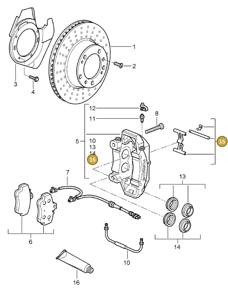 99635295901 — Porsche Boxster S (2004-2008) diagram p27602000, position 15