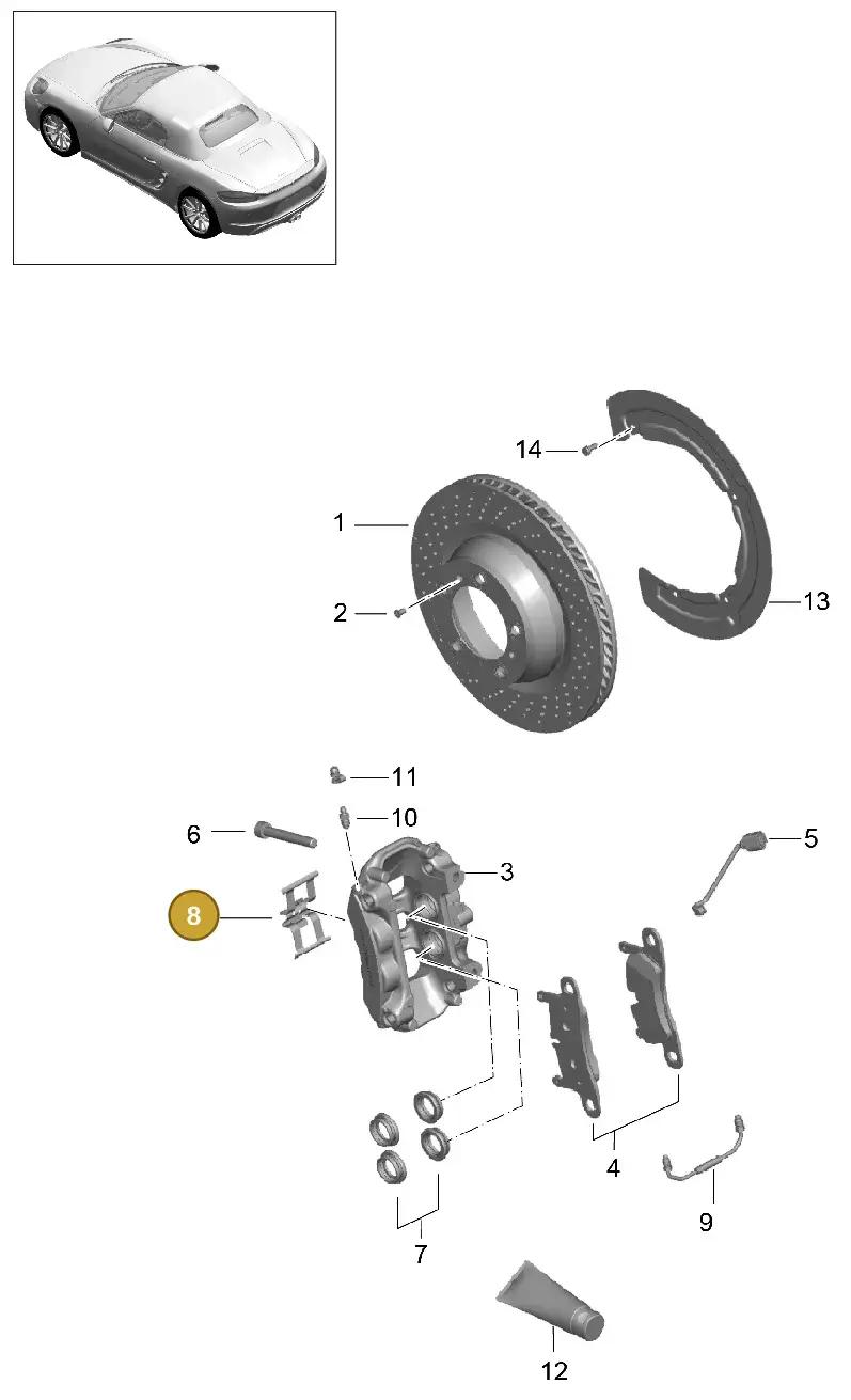 99635295901 — Porsche Boxster (2016-2019) diagram p48603000, position 8