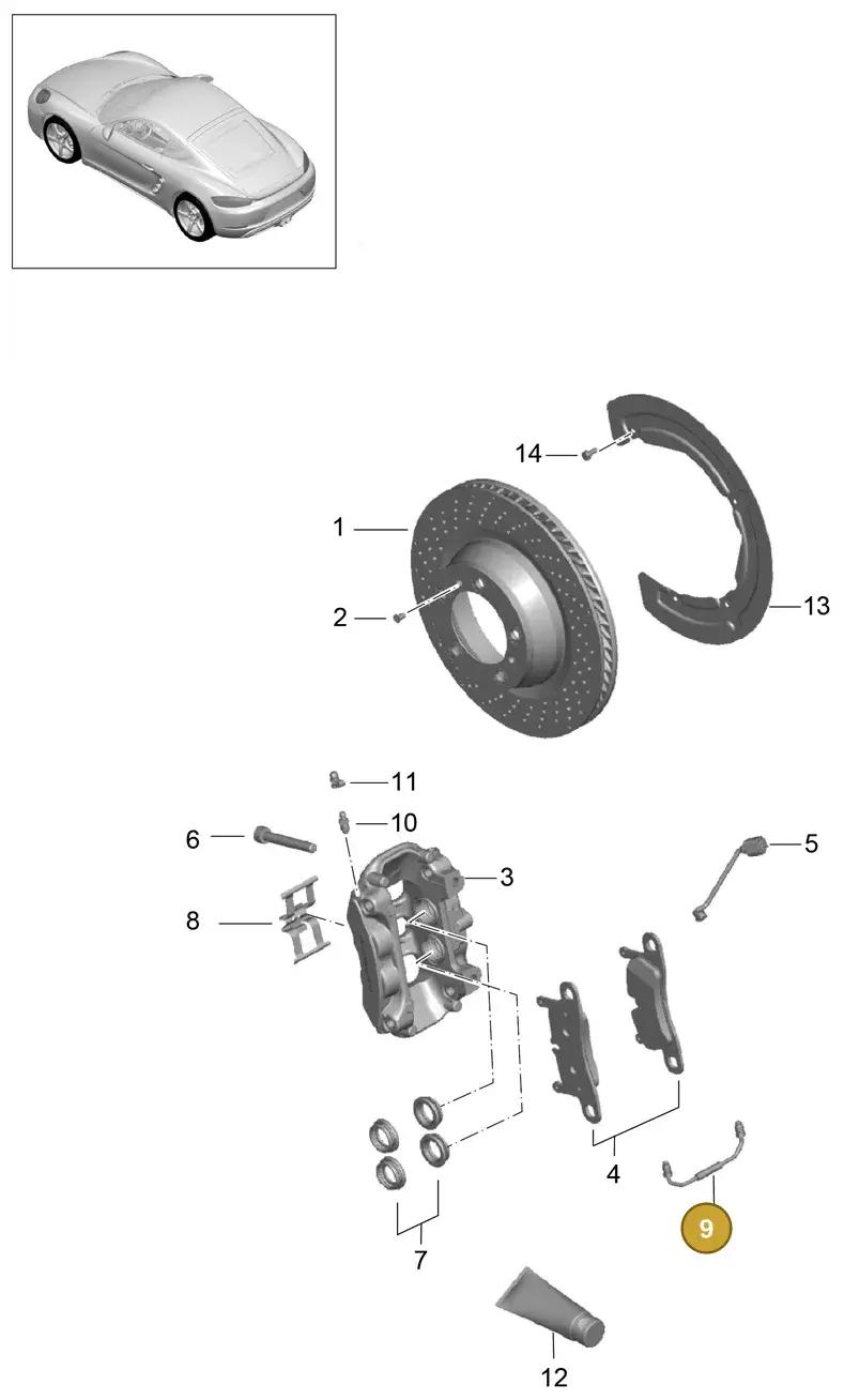 99635296102 — Porsche Cayman (2016-2019) diagram p50603000, position 9