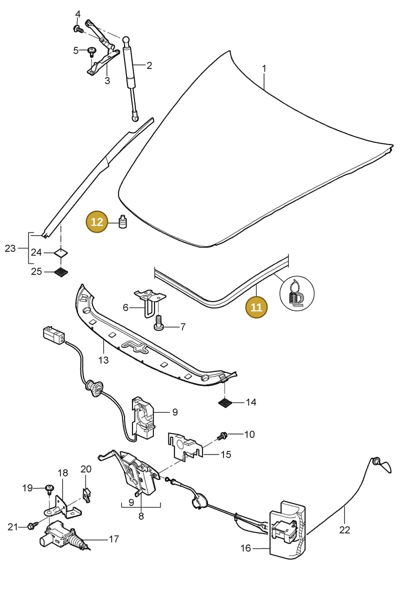 99651298700 — Porsche GT3 RS (2006-2011) diagram p29803000, position 11+12