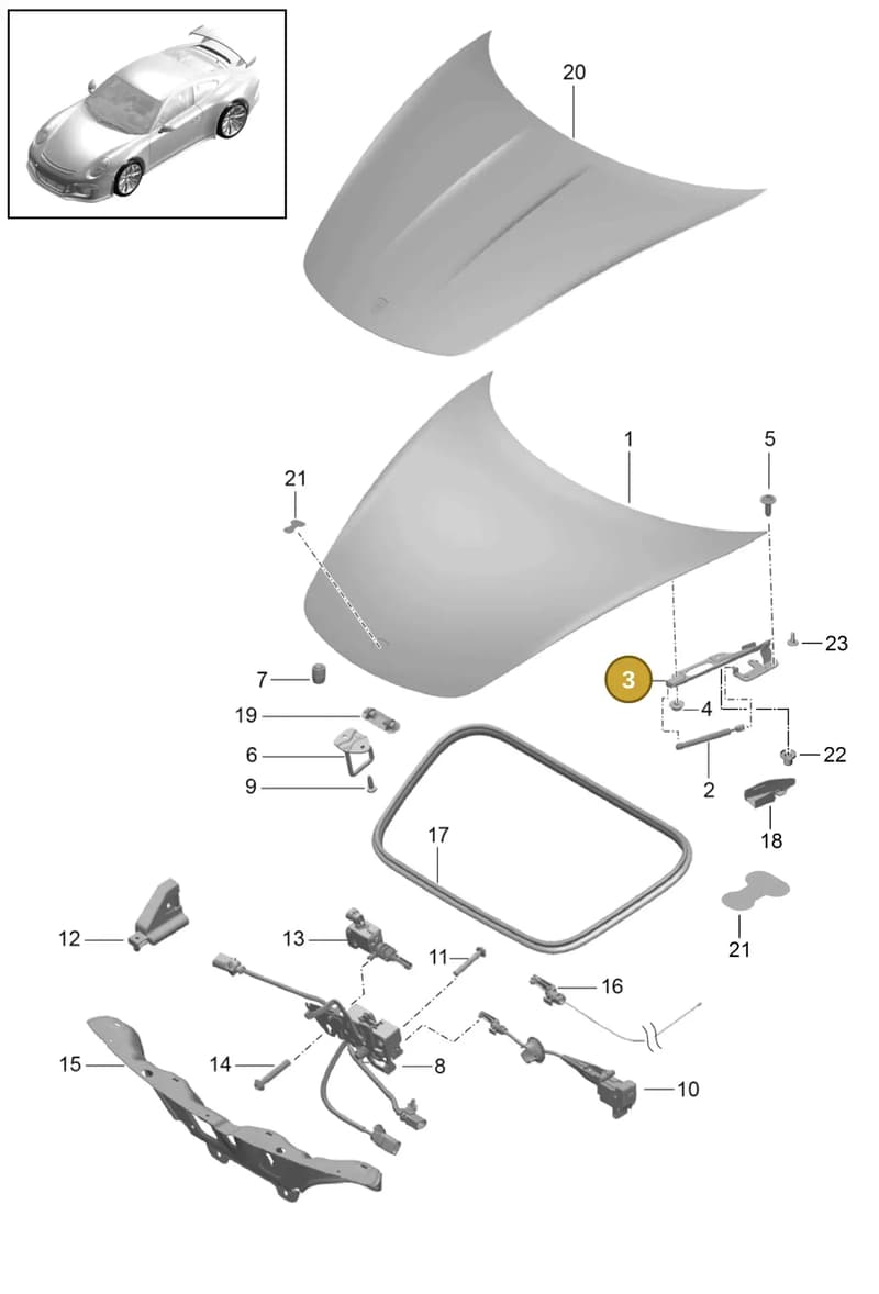 99651298700 — Porsche 911 (2013-2020) diagram p41803000, position 3