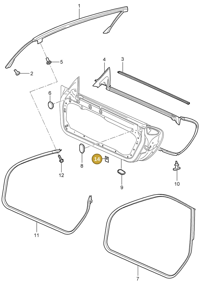 99653733700 — Porsche Turbo (2006-2009) diagram p30804010, position 14