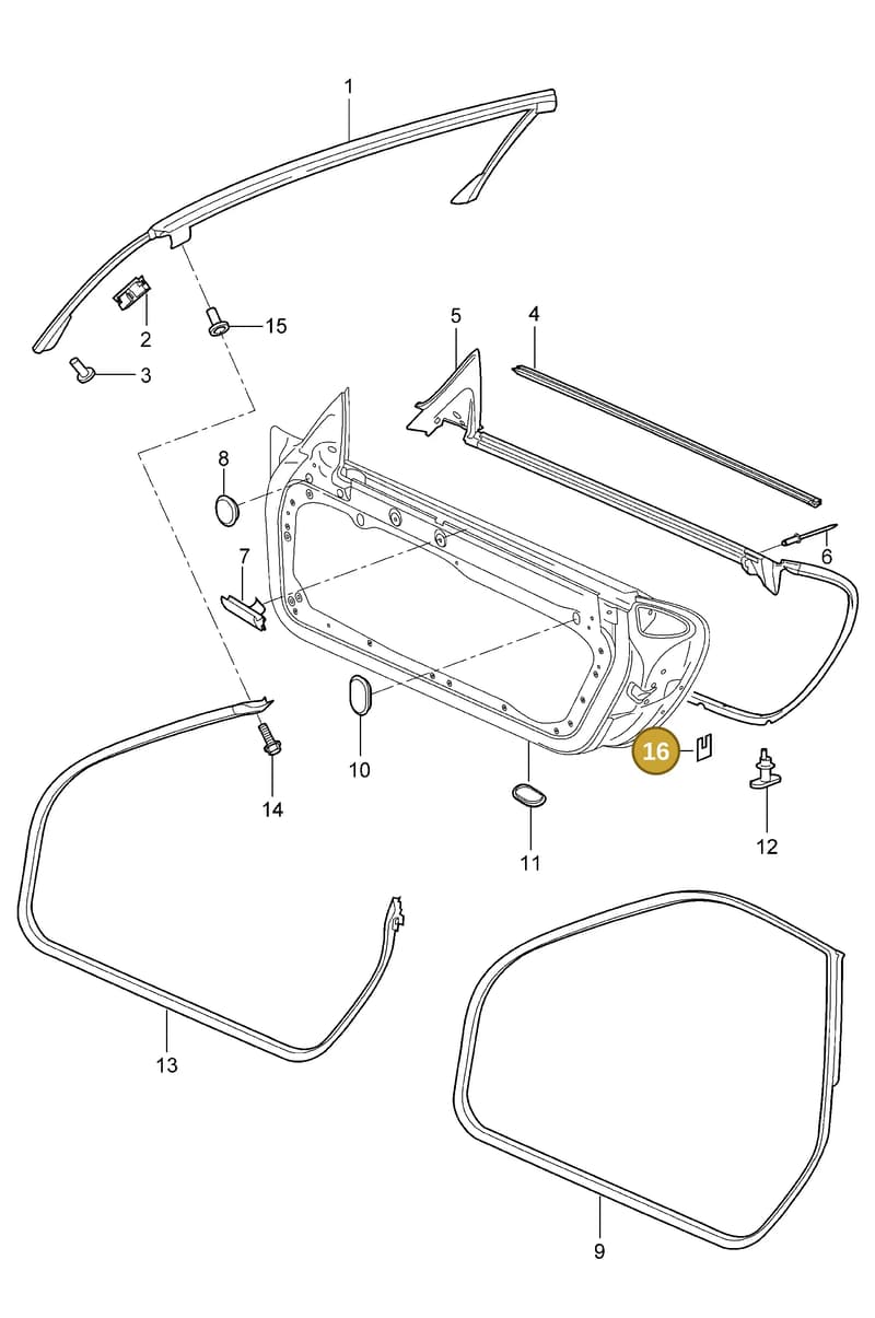 99653733700 — Porsche 911 Carrera (2008-2012) diagram p32804010, position 16