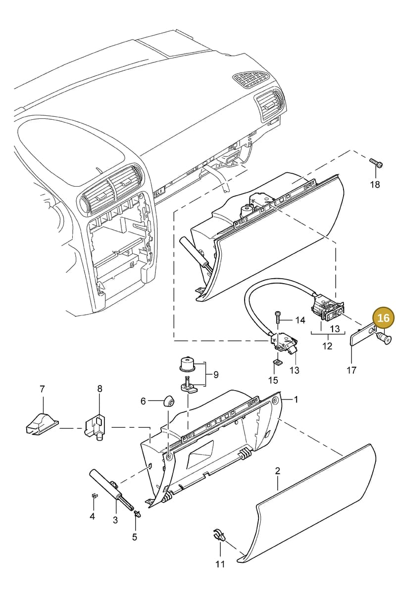 99655291501 — Porsche Cayenne (2007-2010) diagram p31809010, position 16