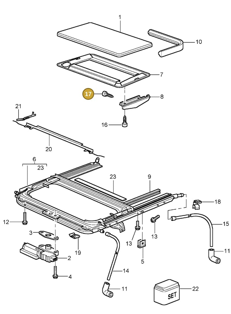 99656424500 — Porsche Turbo (2000-2005) diagram p23811000, position 17