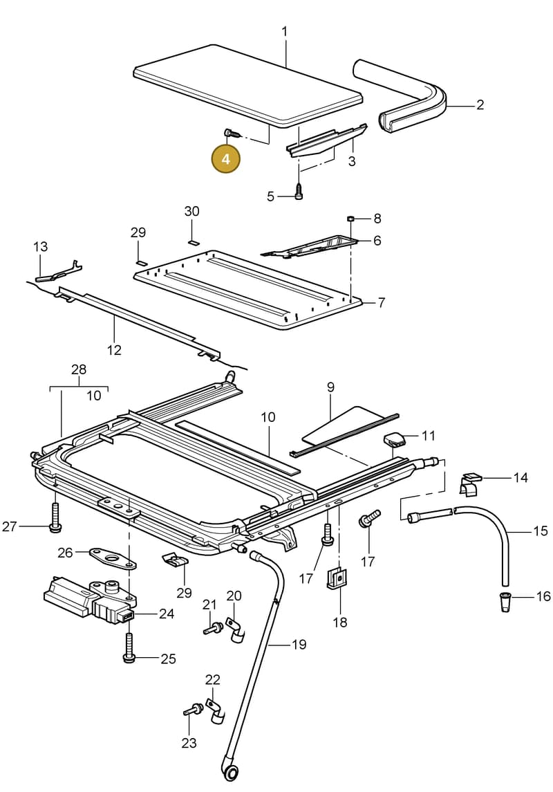 99656424500 — Porsche Turbo (2006-2009) diagram p30811000, position 4
