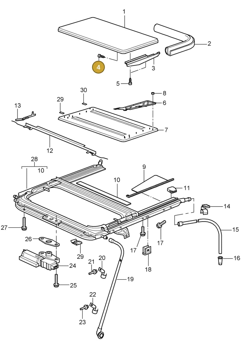 99656424500 — Porsche 911 Carrera (2008-2012) diagram p32811000, position 4