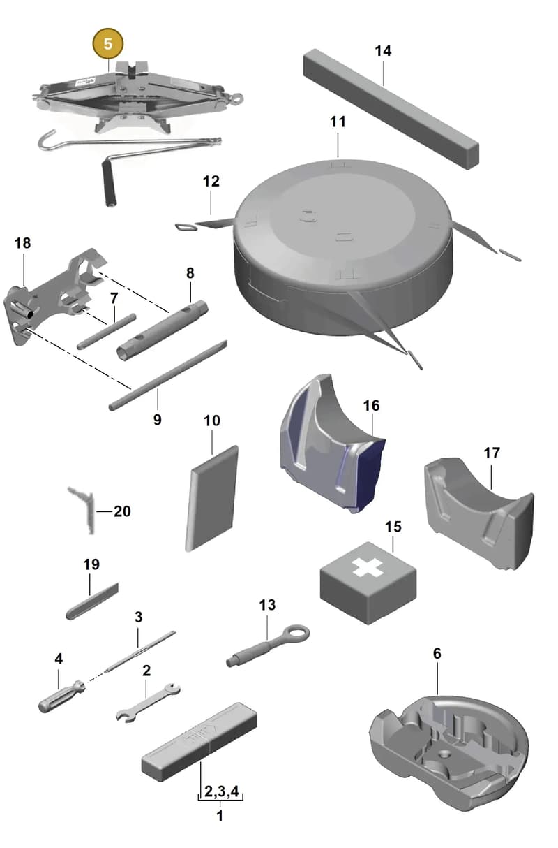 99672121100 — Porsche Boxster Spyder (2019-2020) diagram p54001000, position 5