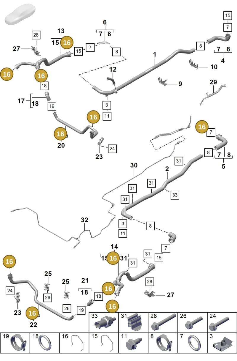 99710680201 — Porsche Boxster Spyder (2019-2020) diagram p55105300, position 16