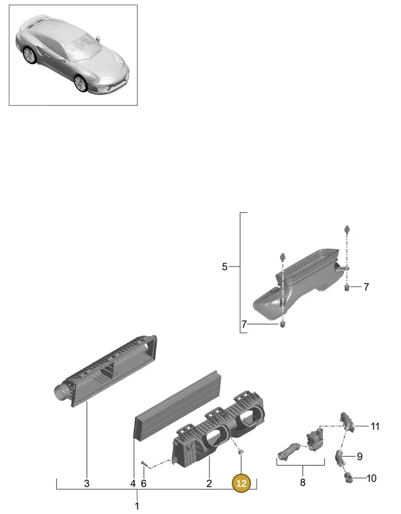99711023800 — Porsche 911 (2013-2020) diagram p42106000, position 12