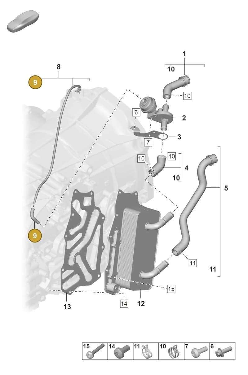 99711066672 — Porsche 911 (2018-2024) diagram p53302110, position 9