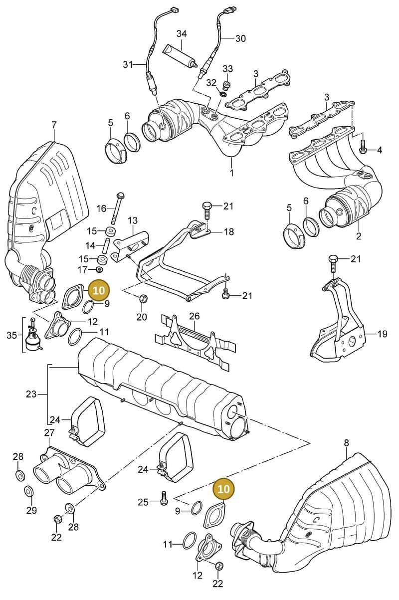 99711146193 — Porsche GT3 RS (2006-2011) diagram p29202000, position 10