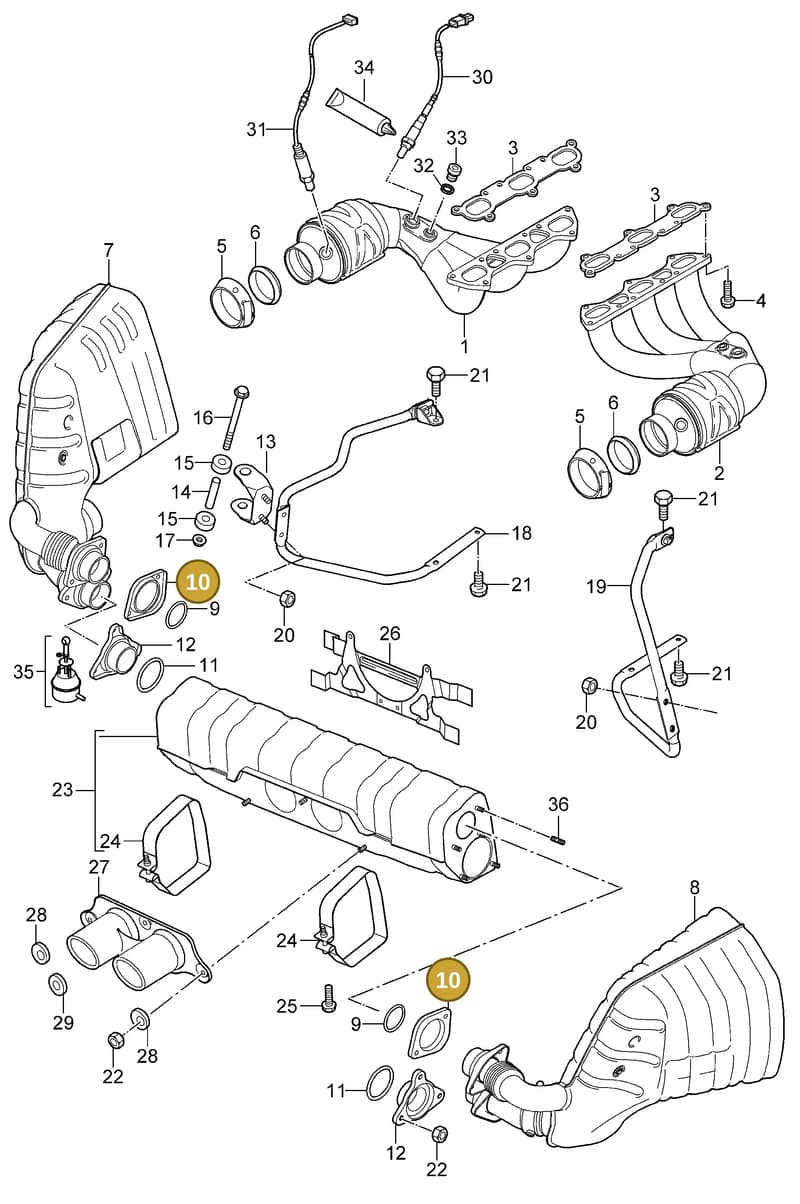 99711146193 — Porsche GT3 RS (2006-2011) diagram p29202001, position 10