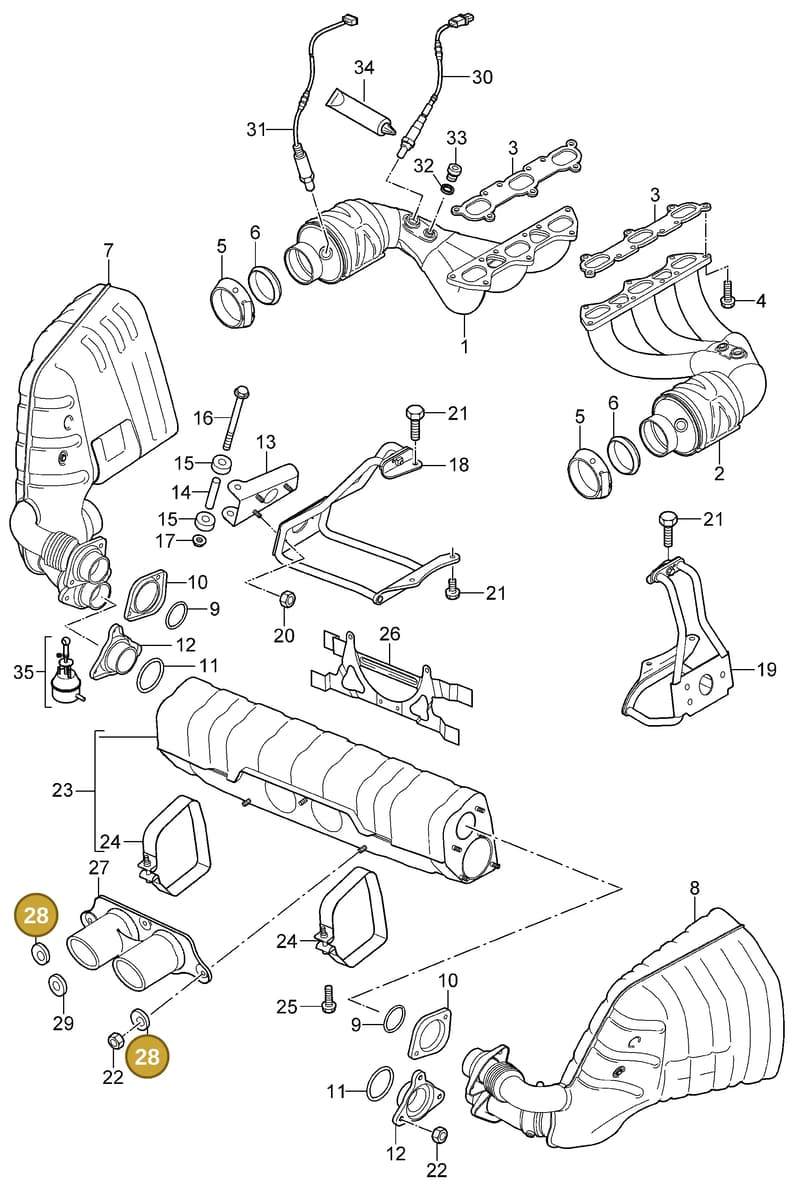 99711175391 — Porsche GT3 RS (2006-2011) diagram p29202000, position 28