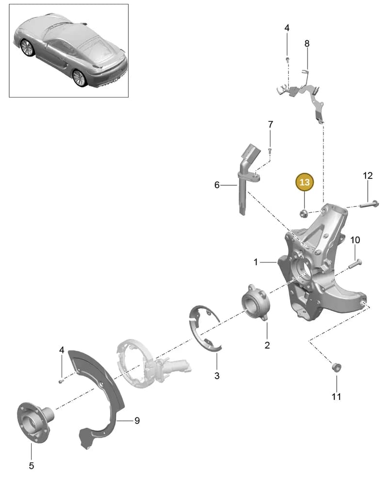 99733121703 — Porsche Cayman GT4 (2015-2016) diagram p45501000, position 13