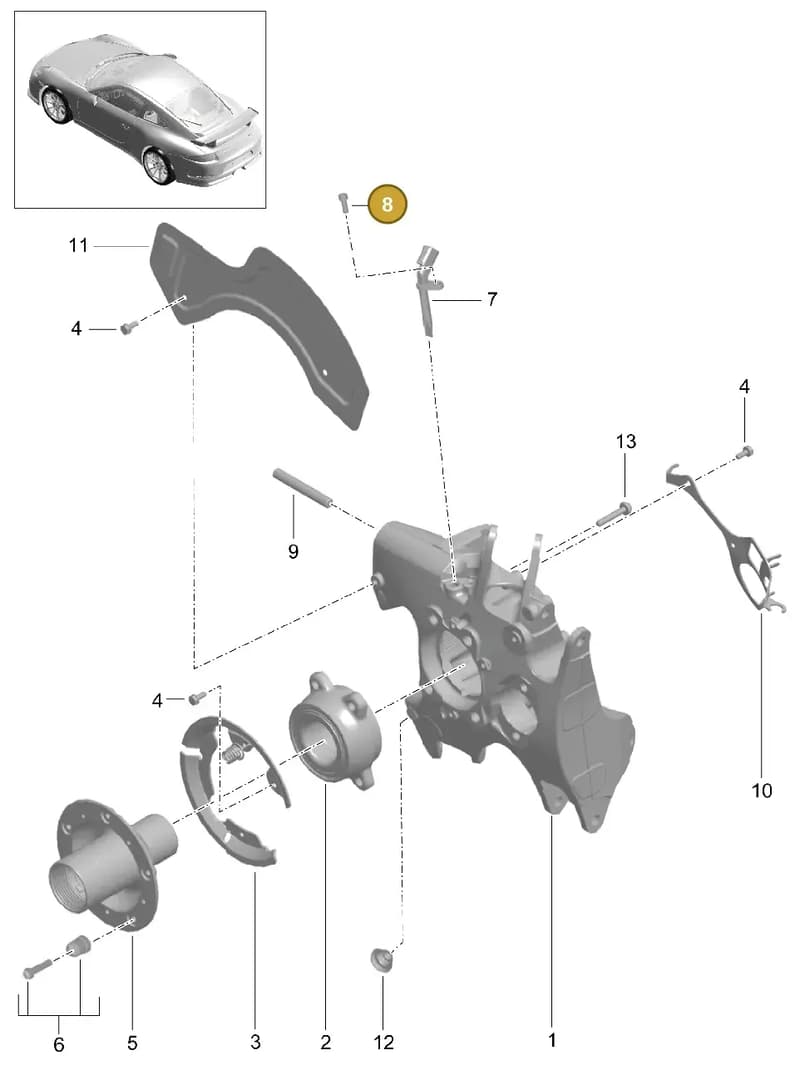99733226700 — Porsche 911 (2013-2020) diagram p41501000, position 8
