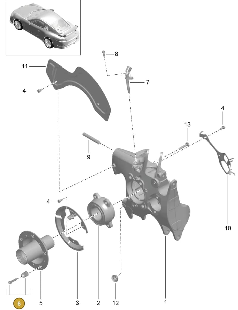 99733226700 — Porsche 911 (2013-2020) diagram p41501010, position 6