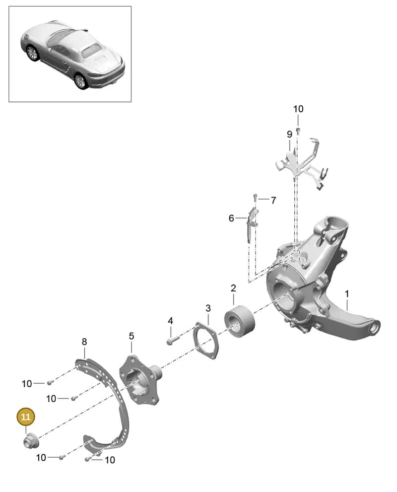 99733226700 — Porsche Boxster (2016-2019) diagram p48501000, position 11