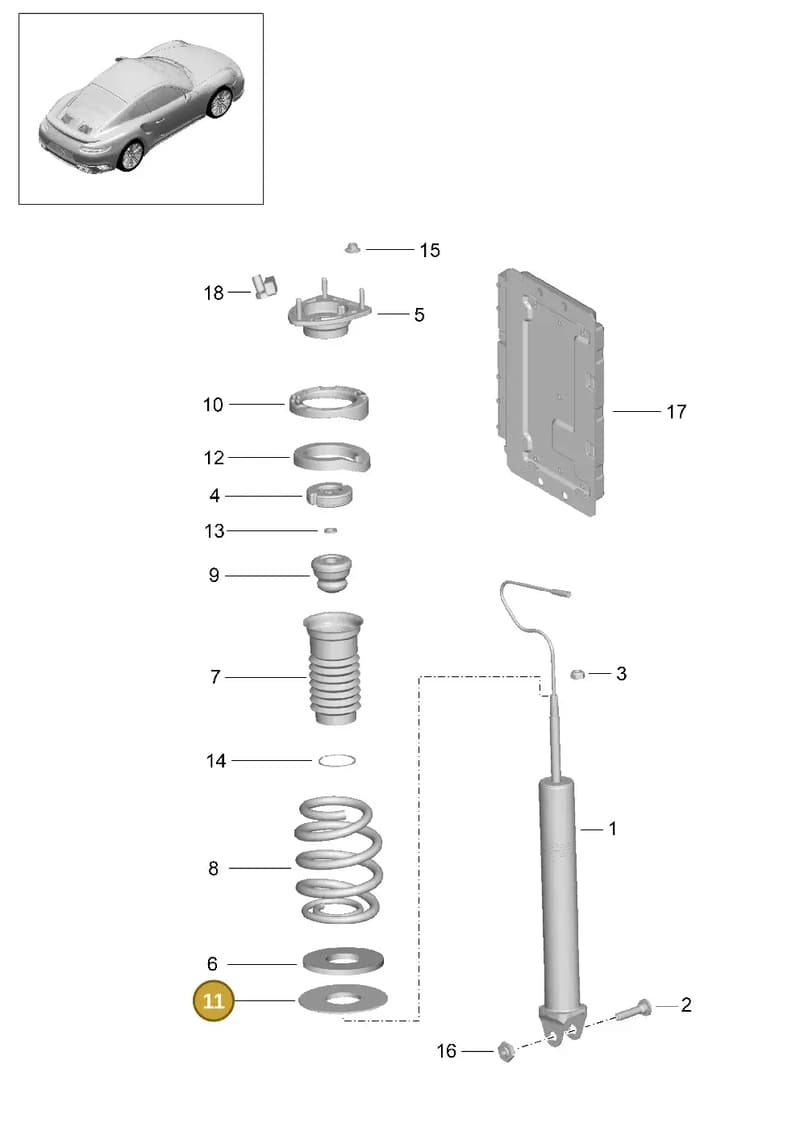 99733351303 — Porsche 911 (2013-2020) diagram p42502000, position 11