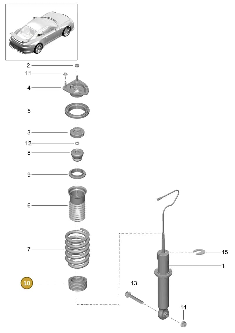 99733353782 — Porsche 911 (2013-2020) diagram p41502000, position 10
