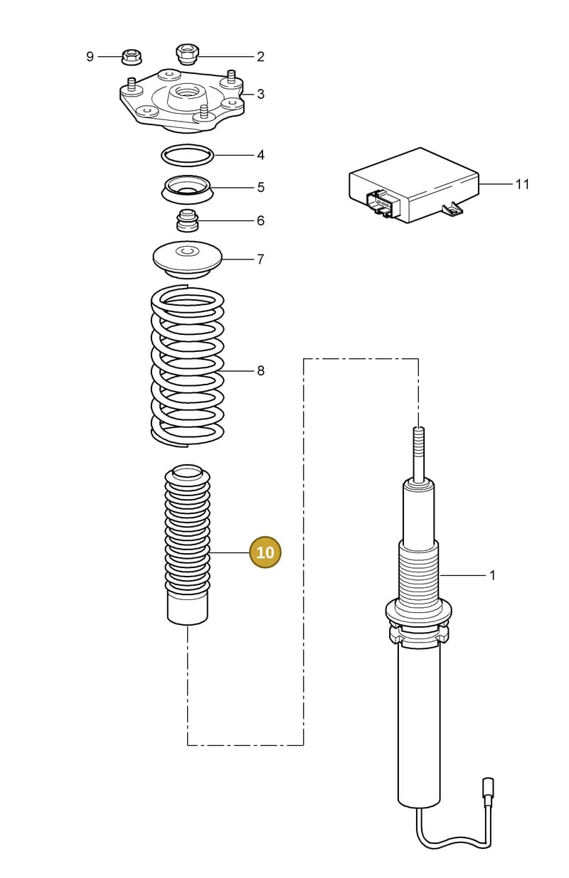 99734356790 — Porsche GT3 RS (2006-2011) diagram p29402000, position 10
