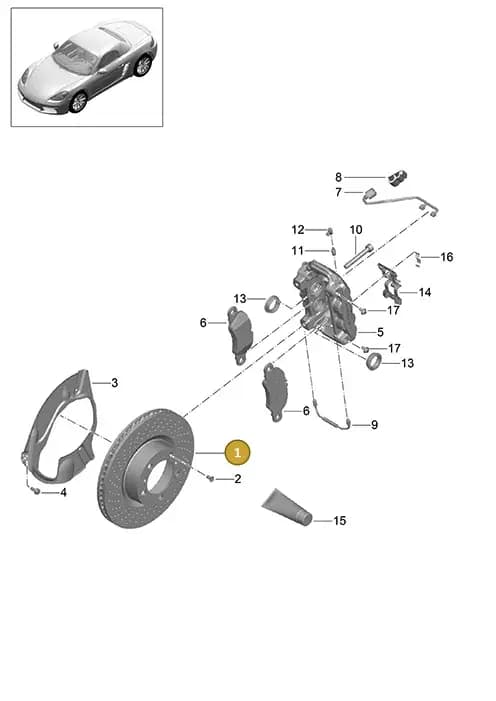 99735140201 — Porsche Boxster (2016-2019) diagram p48602000, position 1