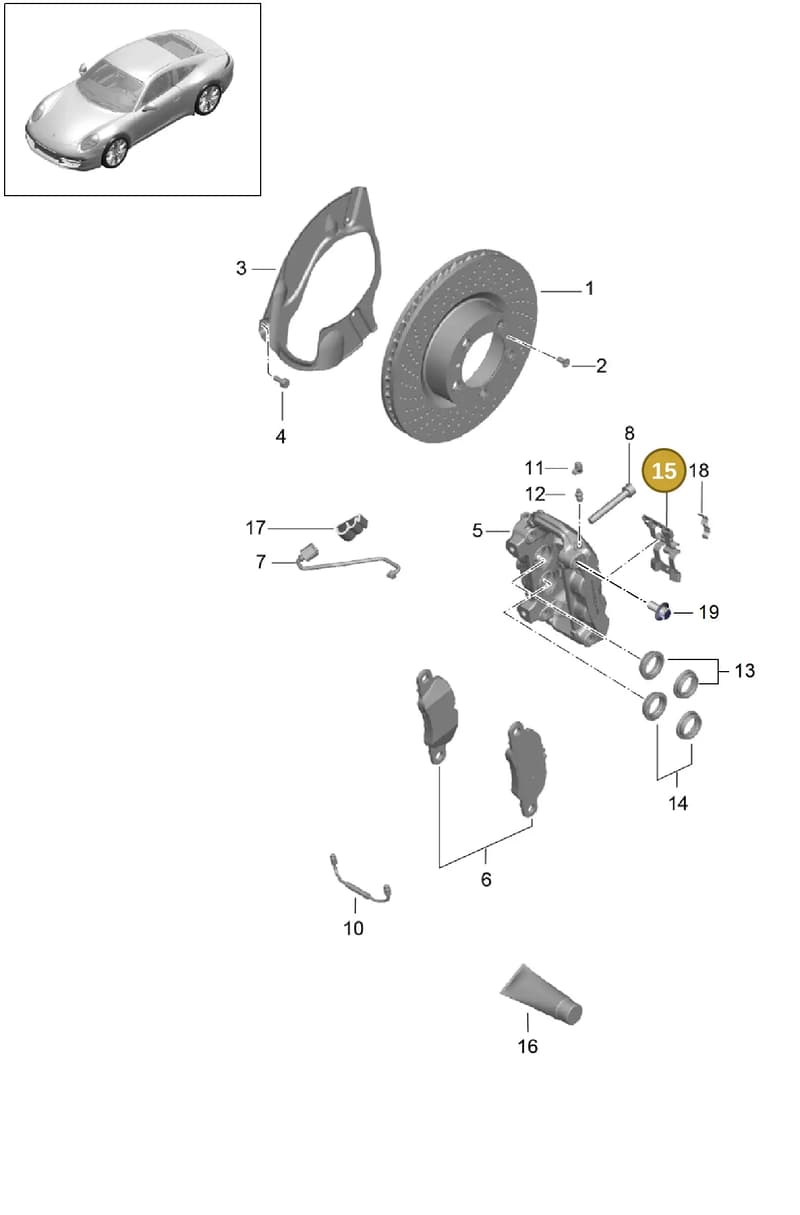 99735195901 — Porsche 991 Carrera 4 (2011-2016) diagram p38602000, position 15