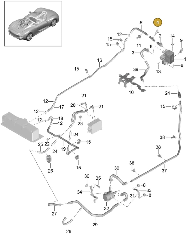99735291900 — Porsche 918 Spyder (2014-2015) diagram p43814000, position 4