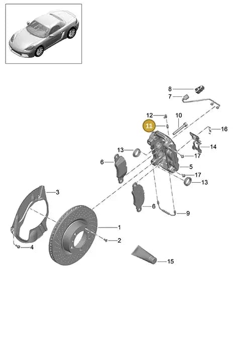 99735291900 — Porsche Boxster (2016-2019) diagram p48602000, position 11