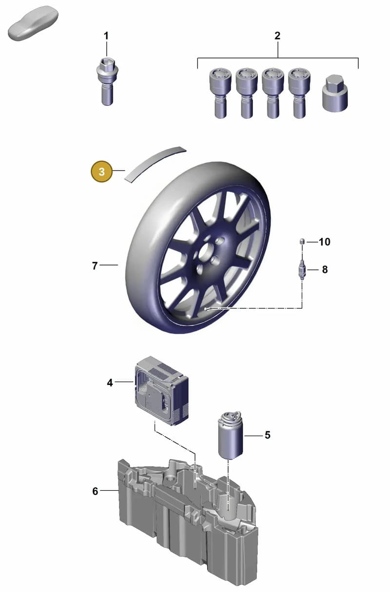 99736144500 — Porsche Cayenne Coupe (2023-2023) diagram p60601300, position 3