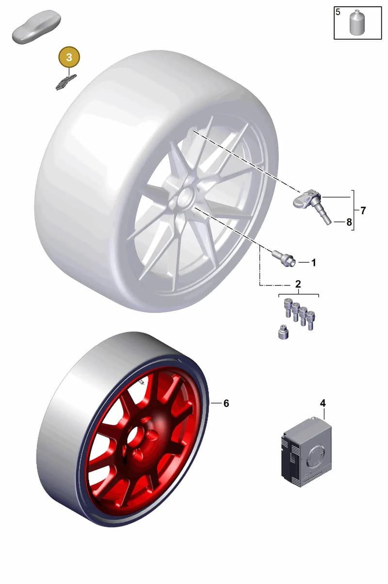 99736146500 — Porsche 911 (2024-2025) diagram p63601300, position 3