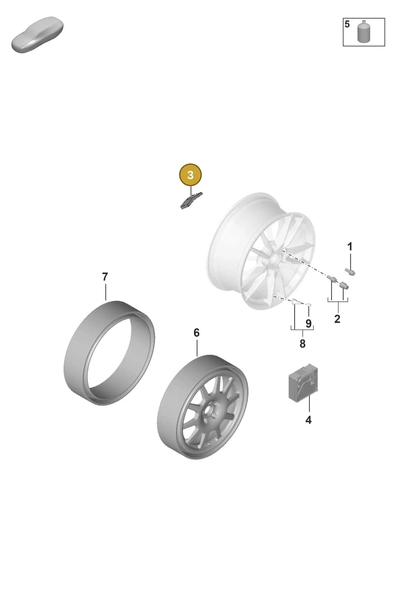 99736147500 — Porsche 911 (2018-2024) diagram p53601030, position 3