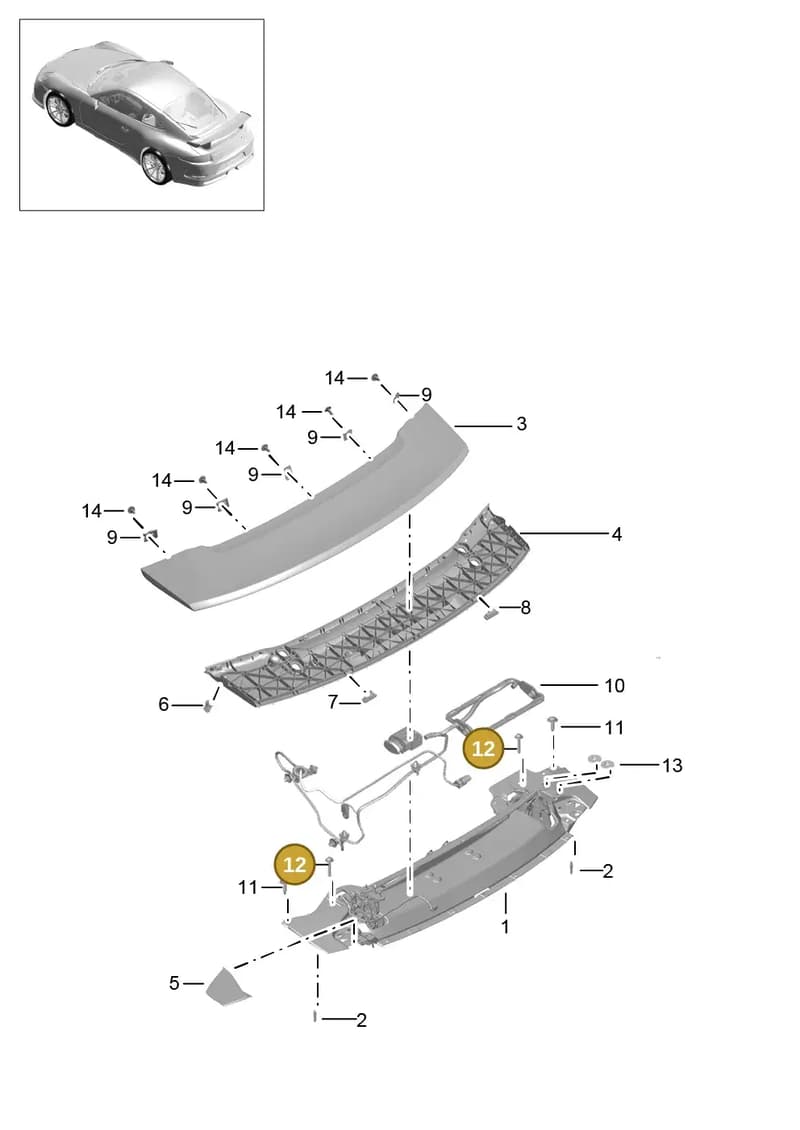 99751267100 — Porsche 911 (2013-2020) diagram p41803020, position 12