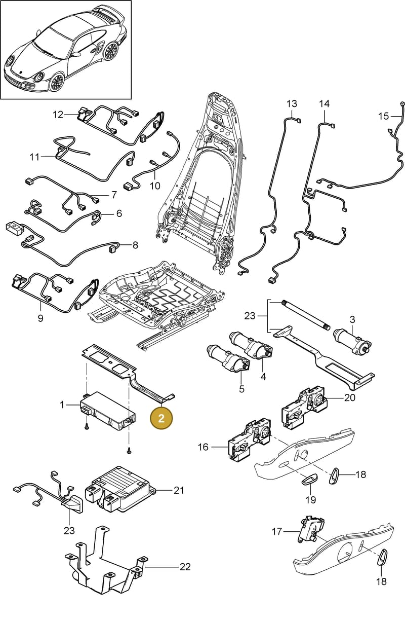 9975213620001C — Porsche GT2 RS (2009-2012) diagram p36817010, position 2