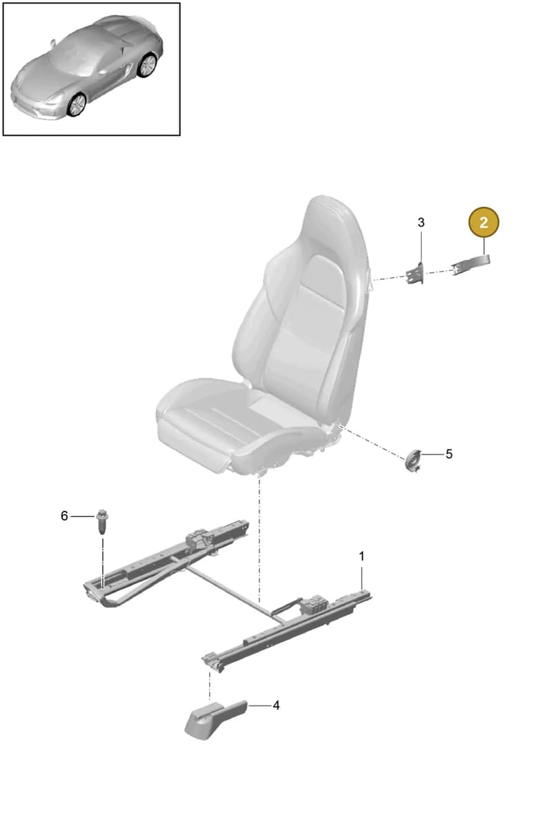 99752143401 — Porsche Boxster Spyder (2019-2020) diagram p46817060, position 2