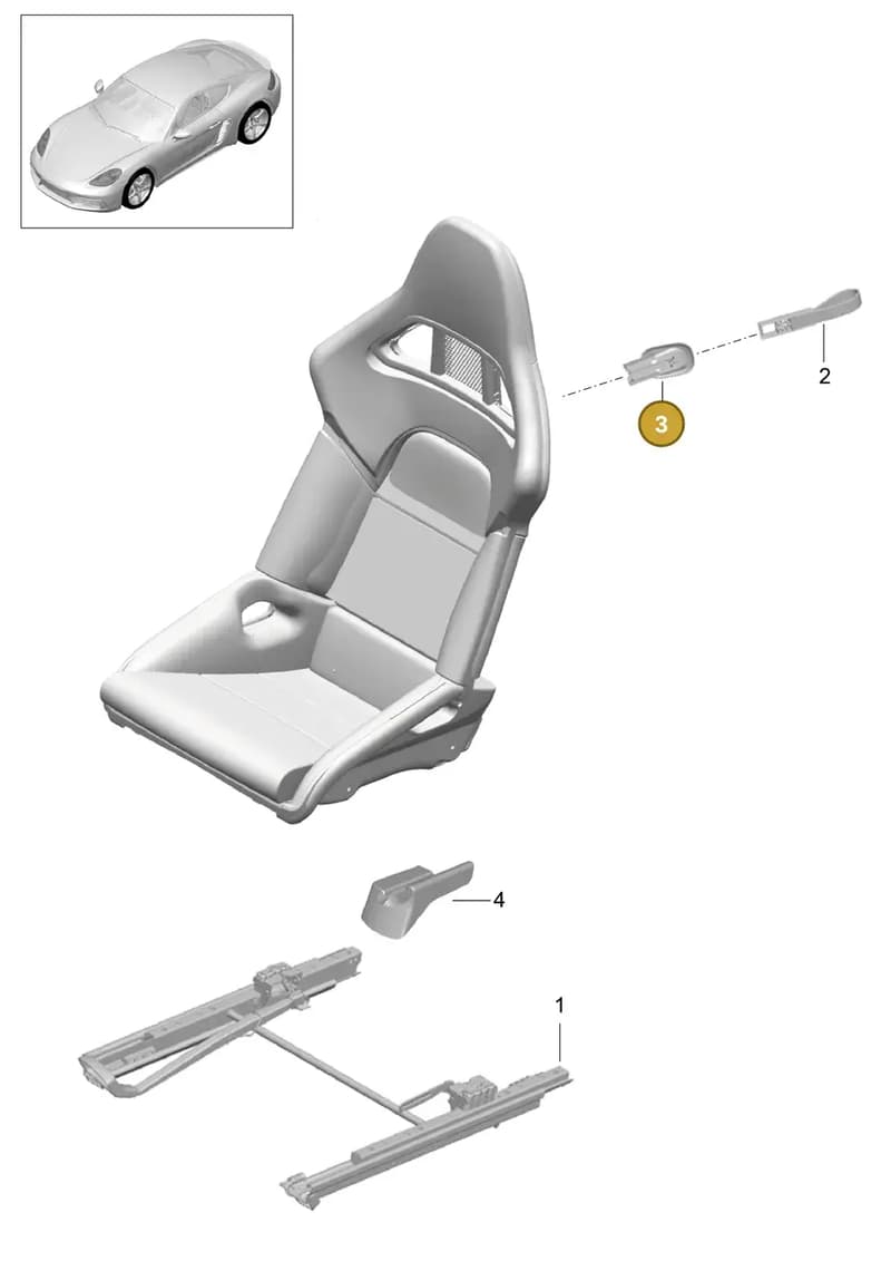 9975215370001C — Porsche Cayman (2016-) diagram p50817060, position 3