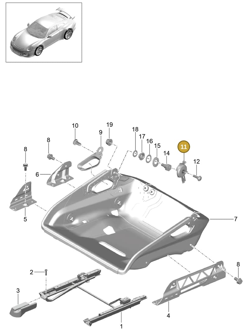 9975215640001C — Porsche 911 (2013-2020) diagram p41817004, position 11