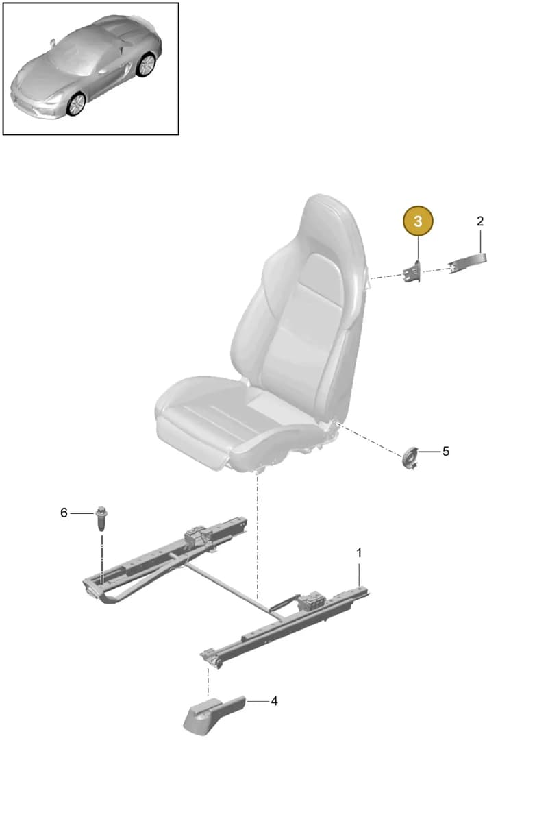 99752166001 — Porsche Boxster Spyder (2019-2020) diagram p46817060, position 3