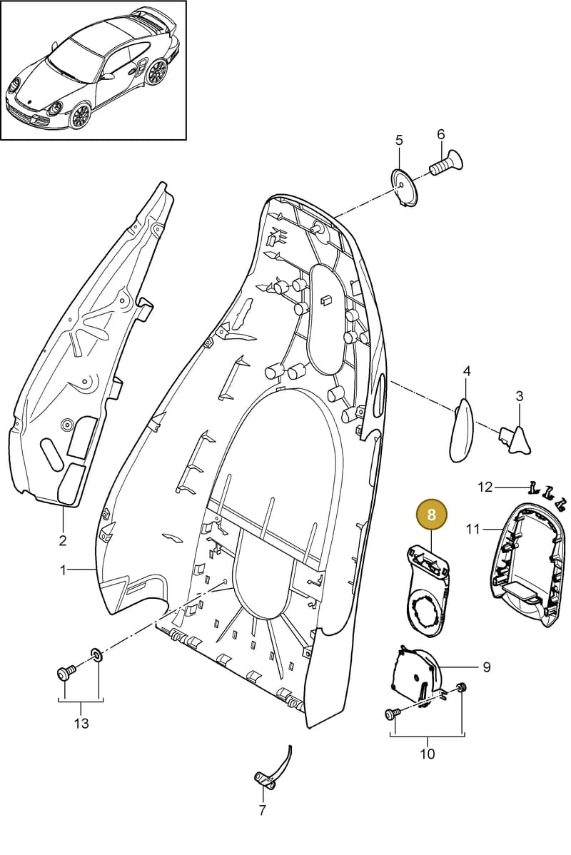 99752173300 — Porsche Turbo (2006-2009) diagram p30817010, position 8