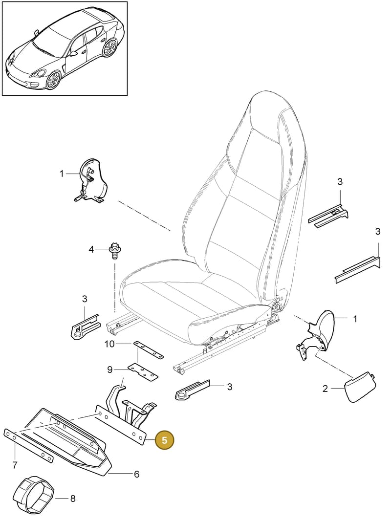 99752173300 — Porsche Panamera (2009-2016) diagram p35817000, position 5