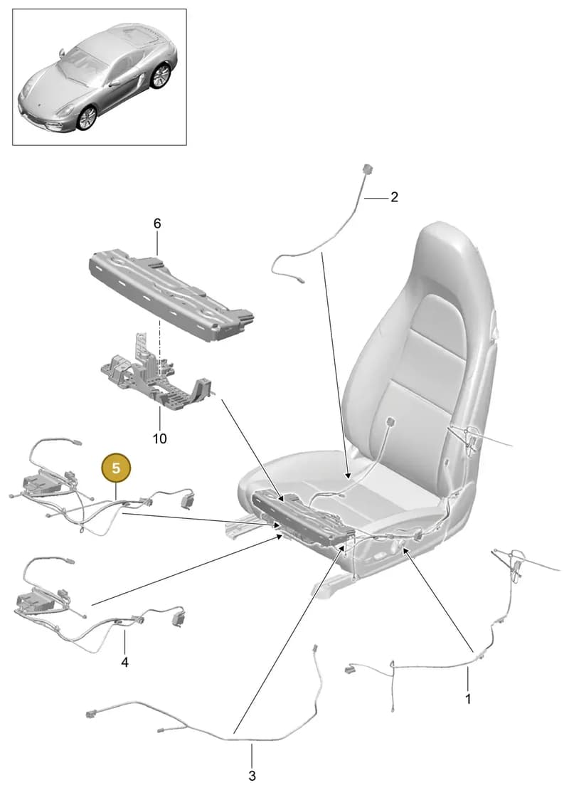 99752173300 — Porsche Cayman (2013-2016) diagram p40817010, position 5