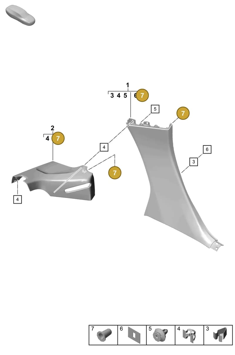 99755585700 — Porsche Boxster Spyder (2019-2020) diagram p54807200, position 7