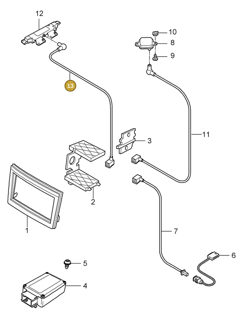 99761204725 — Porsche 911 Carrera (2008-2012) diagram p32911001, position 13