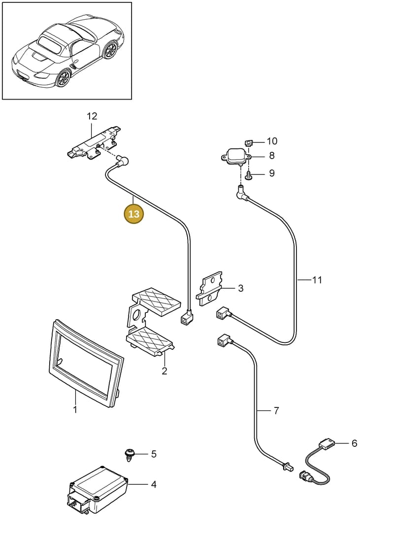99761204725 — Porsche Boxster S (2008-2012) diagram p33911001, position 13